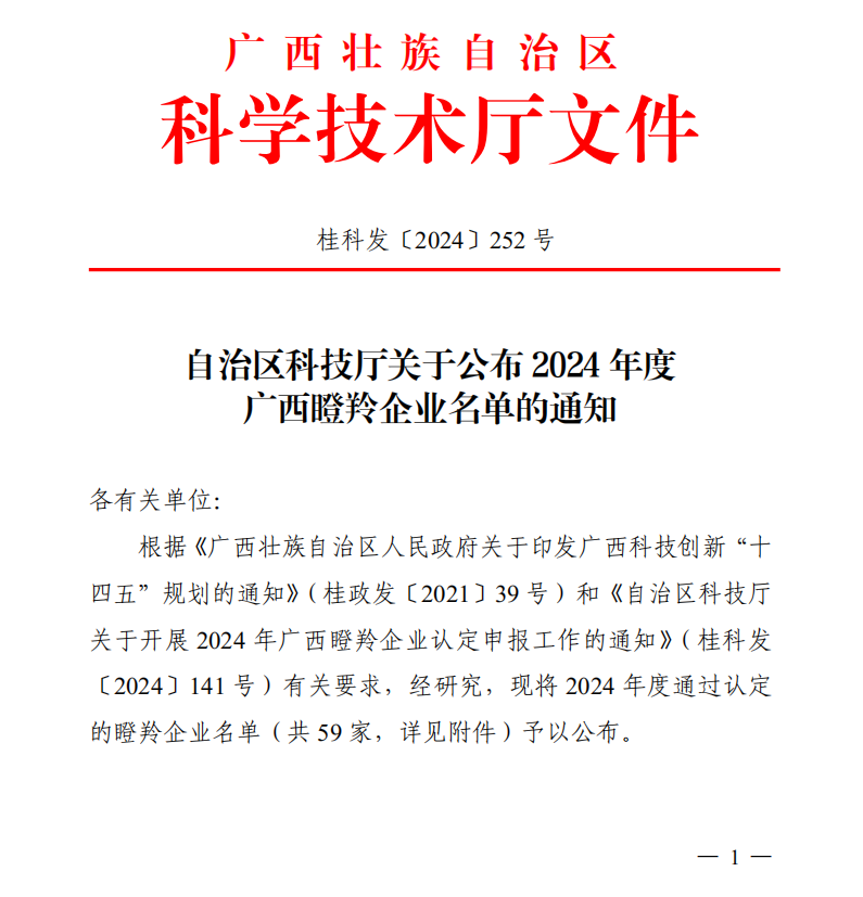 創(chuàng)新高地，瞪羚飛躍！皇氏集團旗下兩家企業(yè)獲“廣西瞪羚企業(yè)”認定！